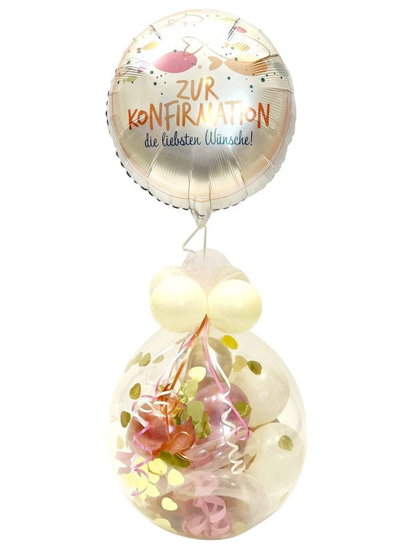 Geschenk im Ballon Konfirmation mit Folienballon Fische