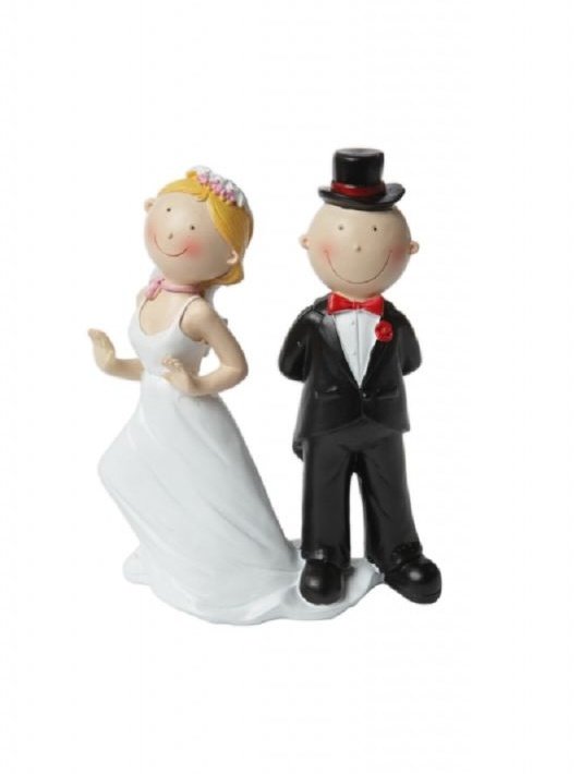 Hochzeitsfigur Polyresin Figur Brautpaar 8cm hoch