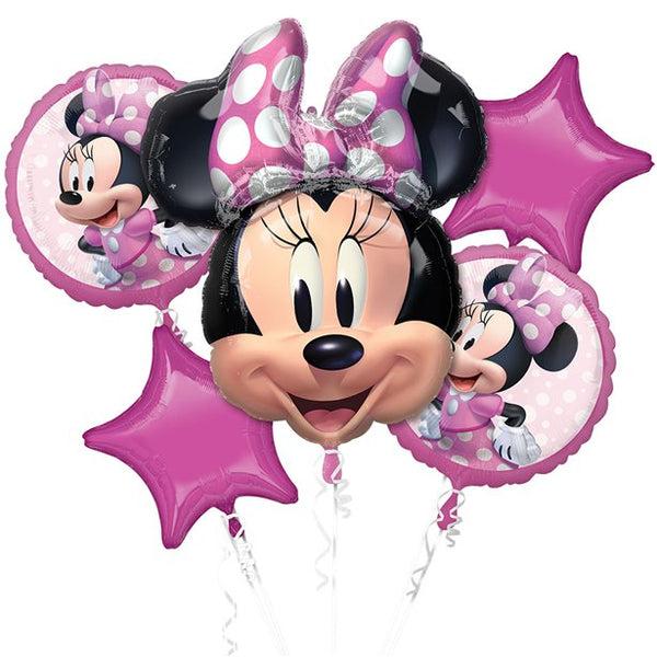 Ballonstrauß Helium Kindergeburtstag Minnie Mouse Luftballone Party