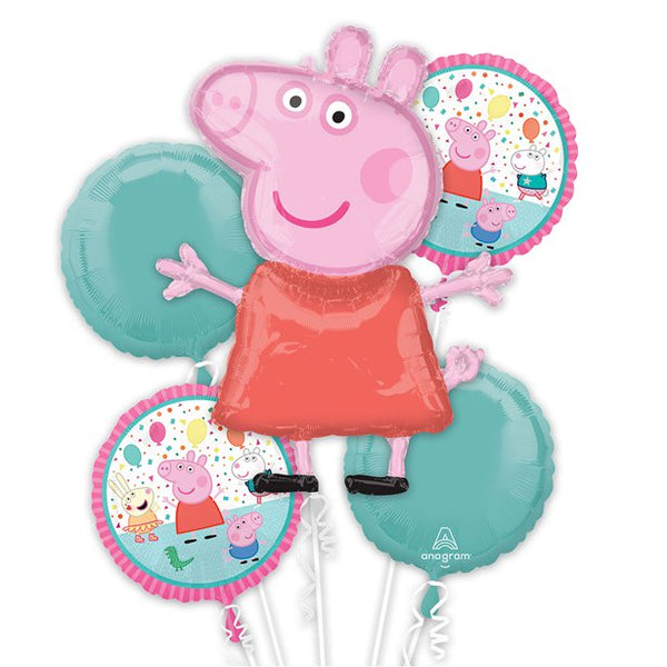 Ballonstrauß Helium Kindergeburtstag Peppa Pig Luftballone Party