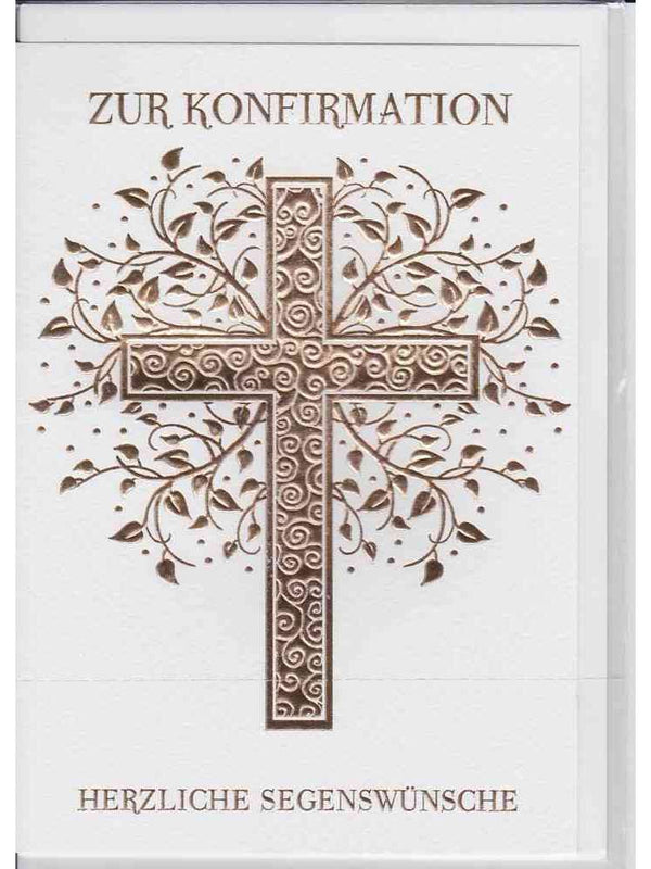 Grußkarte Herzlichen Glückwunsch zur Konfirmation mit Kreuz