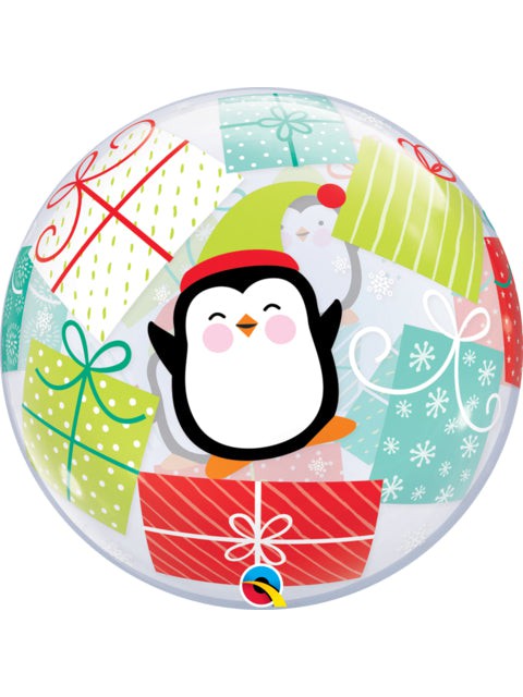 Bubble Ballon Weihnachten Pinguin Geschenke. 56 cm. mit Dekoration und –  ballongeschenk-online