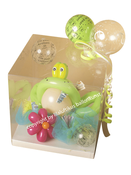 Geschenkbox Geburtstag Frosch - ein paar Kröten