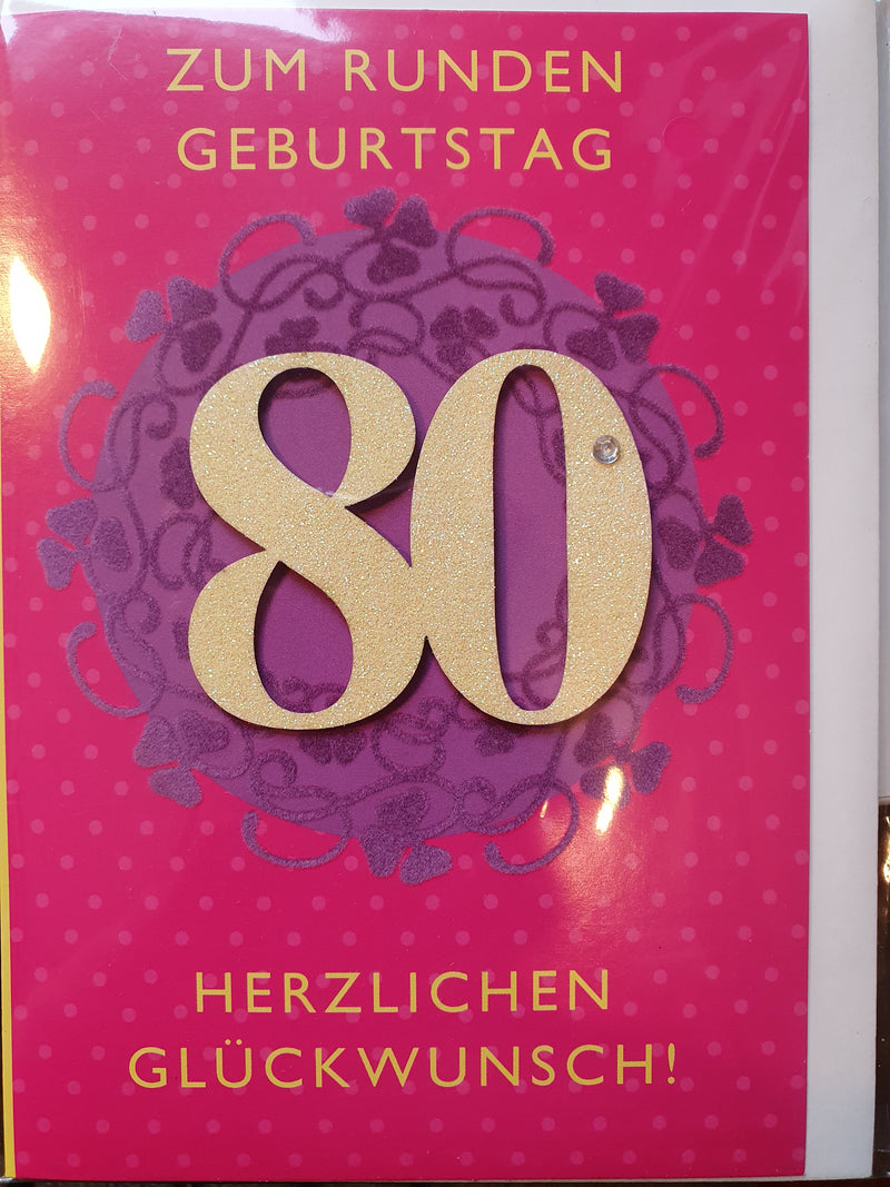 Herzlichen Glückwunsch zum Geburtstag verschiedene Zahlen