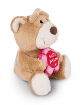 Kuscheltier Bär Muttertag "Hab dich lieb" in creme oder hellbraun