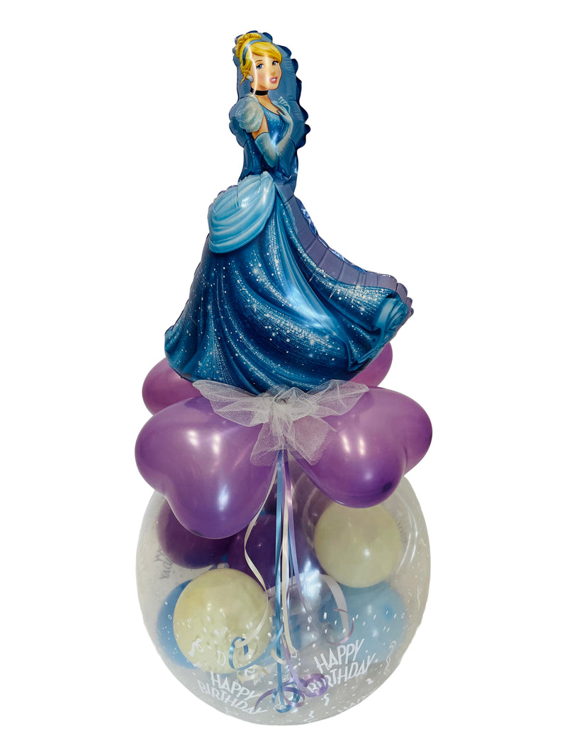 Prinzessin mit Helium Luftballon, Pferdchen Pony und Glückwunschkarte