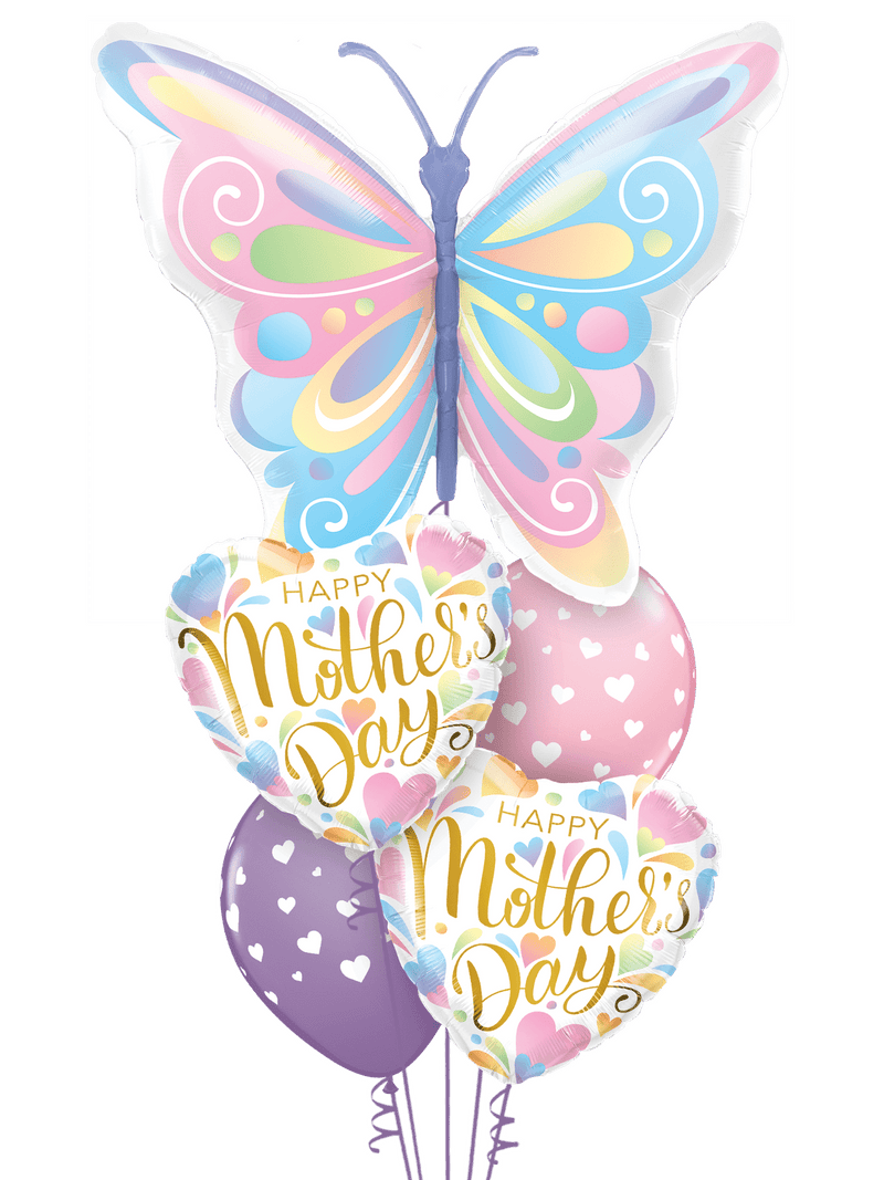Zum Muttertag fliegende Luftballone Schmetterling mit Helium inkl. Gewicht