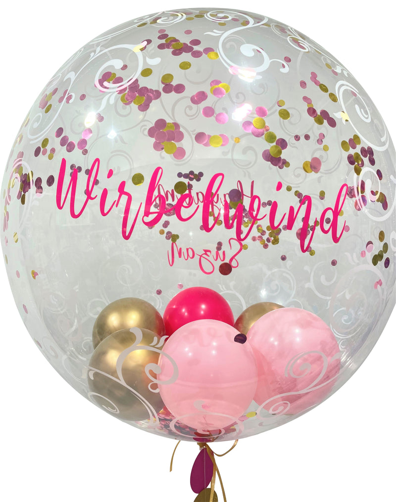Eigenen Bubble Ballon mit Wunschtext zusammenstellen