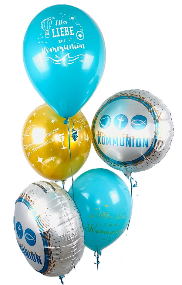 Helium Ballone zur Kommunion als Geschenk und Dekoration