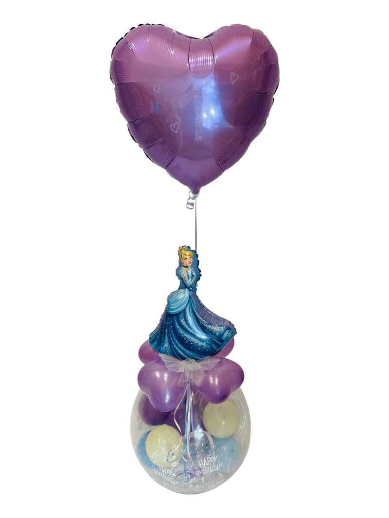 Ballon Geschenk Prinzessin mit Helium Luftballon zum Geburtstag