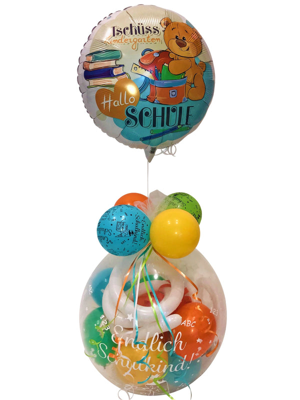 Geschenk Ballon Einschulung Tschüss Kindergarten Hallo Schule zum 1. Schultag