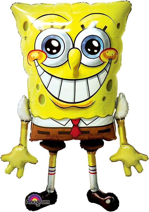 Folienballon Air Walker - Spongebob Schwammkopf, circa 74 x 117 cm ohne Helium