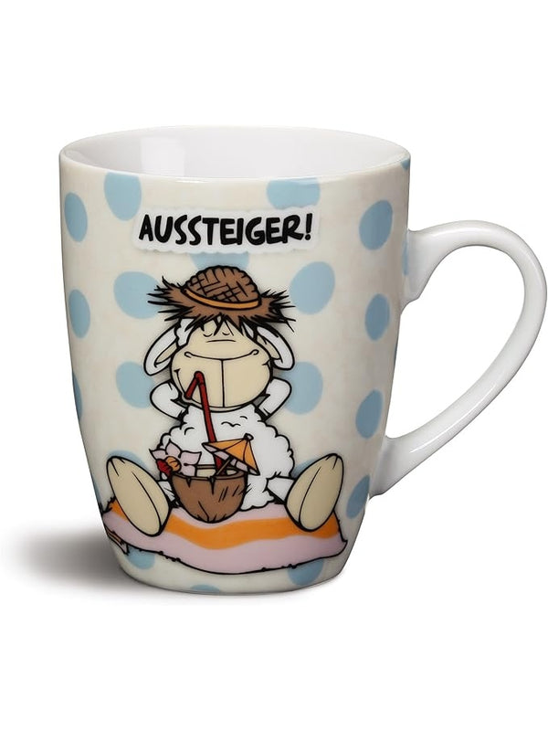 Porzellan Tasse "AUSSTEIGER" von Nici