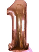 Helium Ballon Zahl rosegold