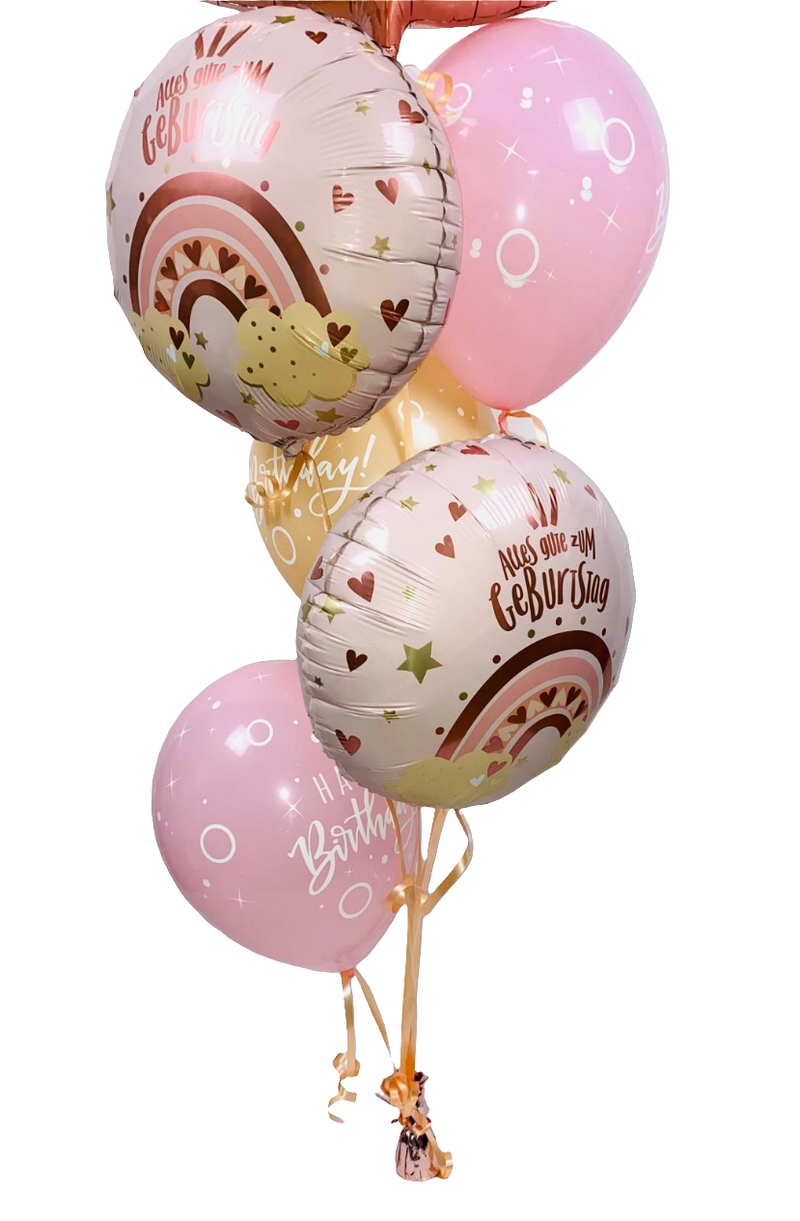 Ballone mit Helium als Luftballon Strauß zum Geburtstag