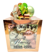 Ballonbox Hochzeit, Just Married, Geburtstag, Happy Birthday, Jugendweihe, Konfirmation oder Kommunion, beschriftet, personalisiert
