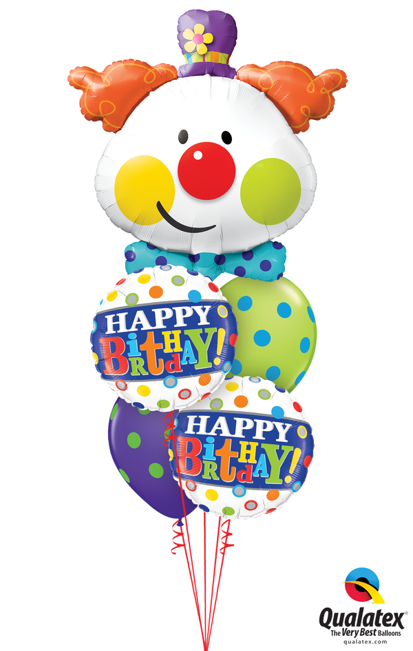 Ballonstrauß Helium Clown Kindergeburtstag Luftballone Party