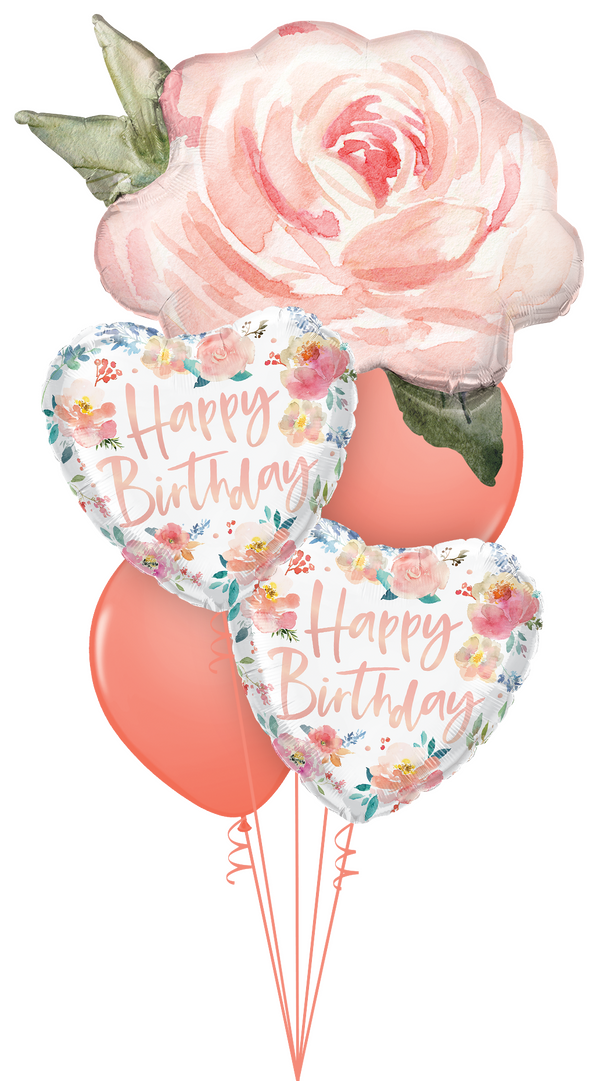 Ballonstrauß Helium große Blume pink rosa Geburtstag Luftballone Party