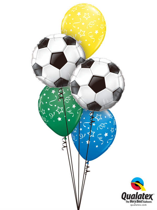 Ballonstrauß Helium Fußball Erwachsene oder Kindergeburtstag Luftballone Party