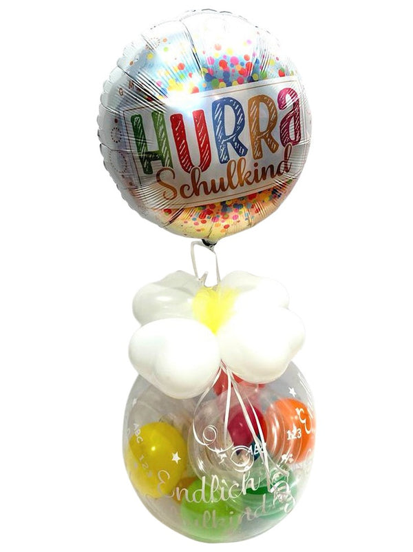 Geschenk Ballon Einschulung Hurra Schulkind 1. Schultag und Schulanfang
