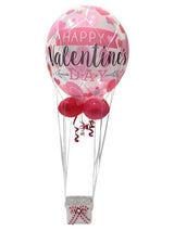 Geschenk Valentinstag Teddy im Fesselballon Helium Bubble plus Karte