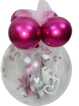 Einhorn Nici diverse Modelle im Ballon. Stofftier Luftballon Verpackung Geschenk Valentinstag Geburtstag