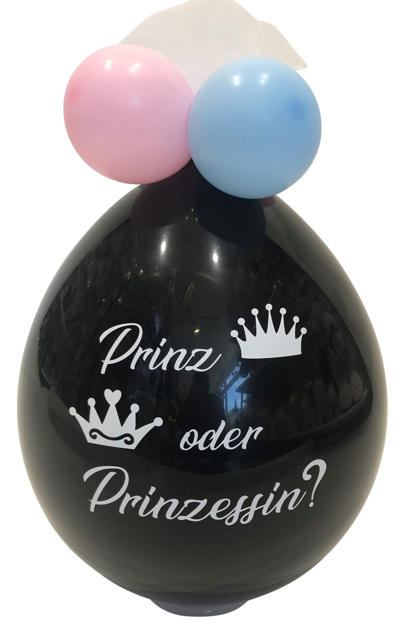 Junge oder Mädchen Gender Reveal Party Ballon Geschlecht Luftballon Herz Helium