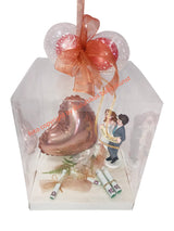 Geschenkbox zur Hochzeit in Farbe rosegold für Geldgeschenk mit schwebendem Herz