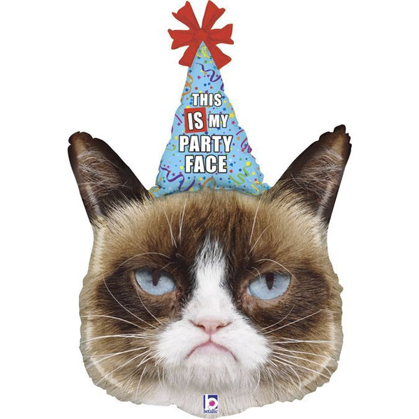 Grumpy Cat Folien Luftballon Party Face mit oder ohne Helium