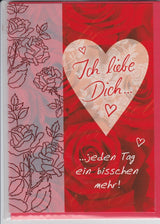 Ballon Liebe Love Valentinstag mit Einhorn und Karte als Geschenk