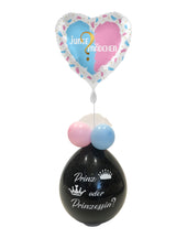 Junge oder Mädchen Gender Reveal Party Ballon Geschlecht Luftballon Herz Helium