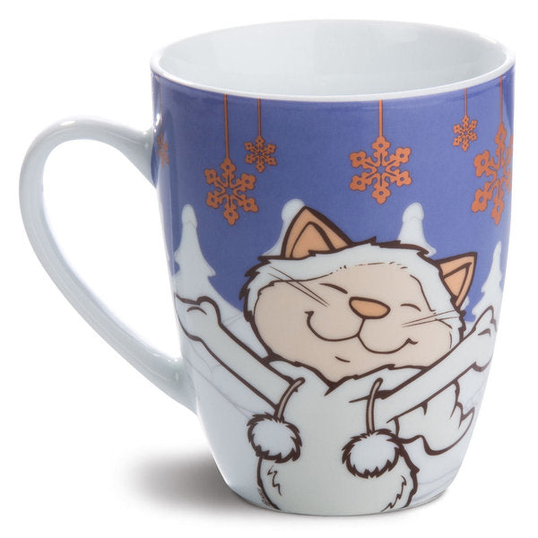 NICI Winter Schneekatzen Geschenkset Junge in Tasse 15cm