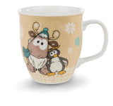 Porzellan Tasse Rentier Reny heart, Pinguin Frizzy von Nici