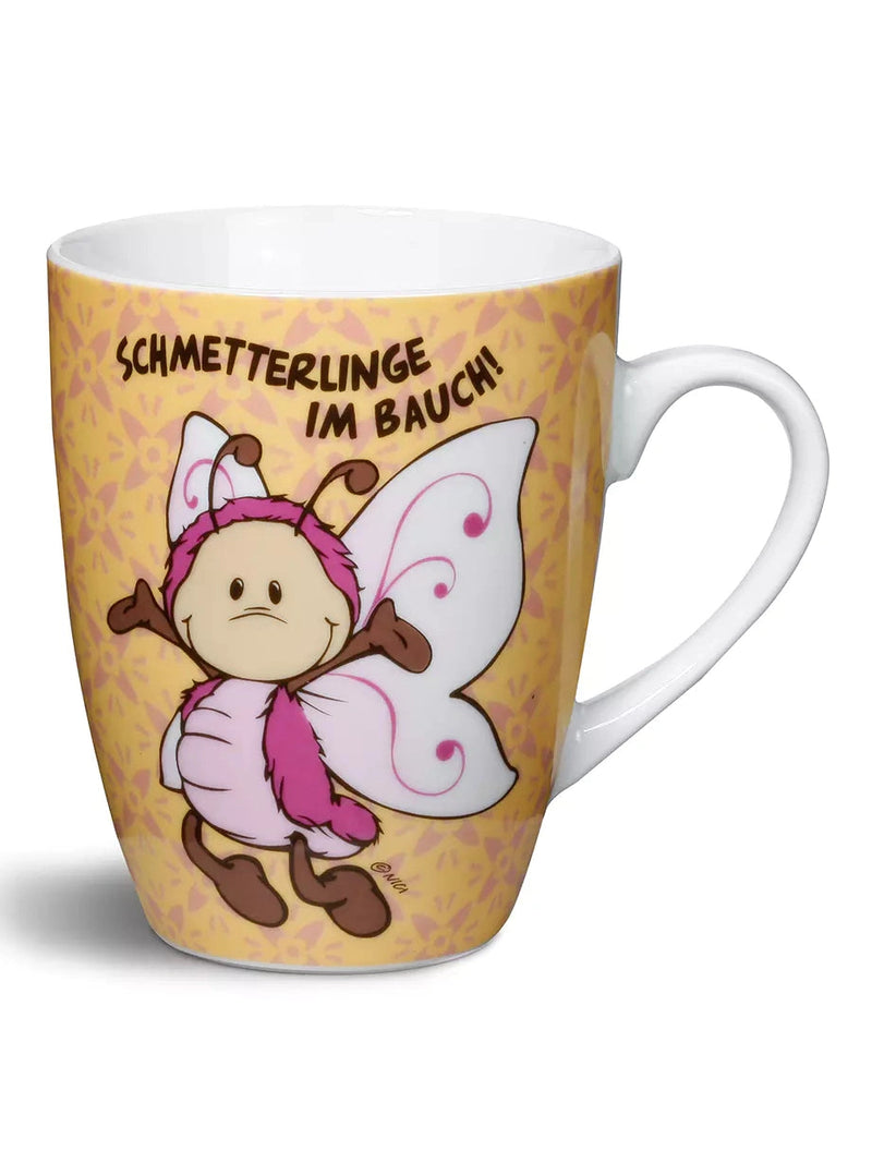 Porzellan Tasse "Schmetterlinge im Bauch" von Nici