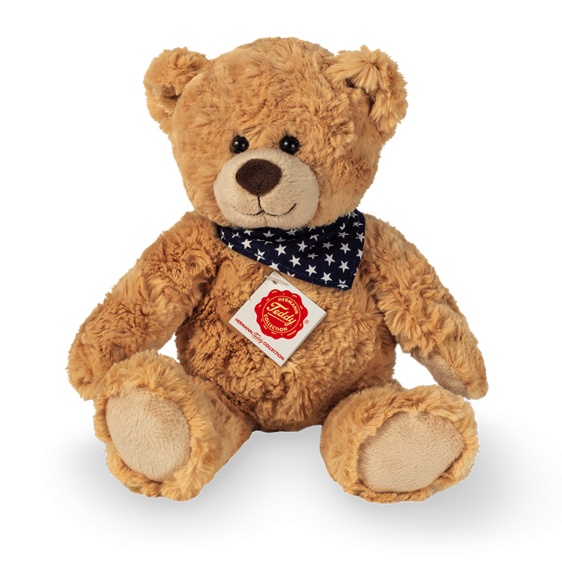 Teddy beige mit Halstuch blau 30 cm Teddy Hermann