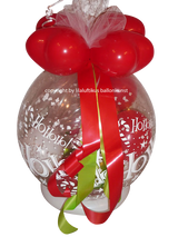 Ballon Geschenk Weihnachten mit Rentier oder Elch und Grußkarte