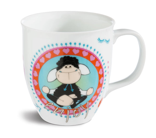 Porzellan Tasse Jolly Mäh Yoga Schaf Jolly Kasi Enjoy von Nici