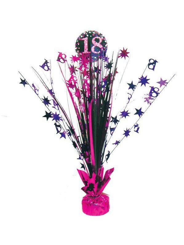 Tischgesteck Centrepiece Ballongewicht Geburtstag Farbe pink silber schwarz diverse Zahlen