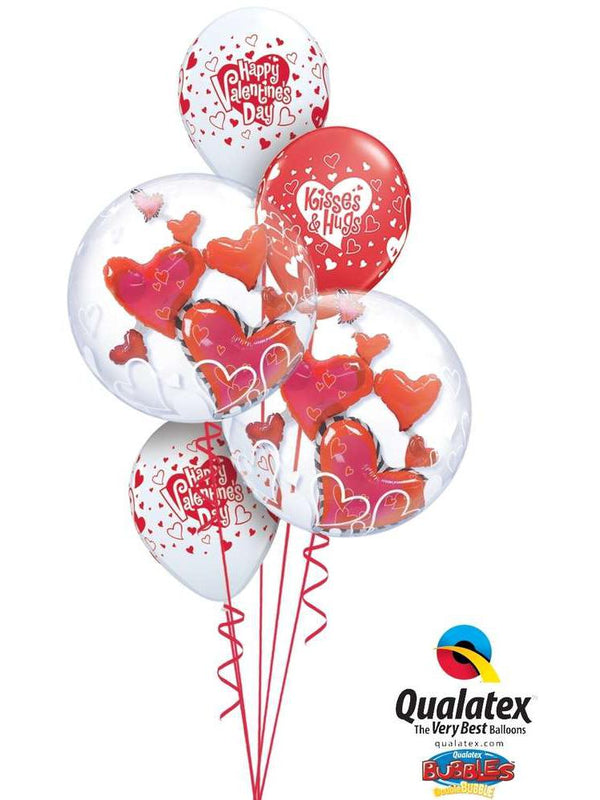 Valentinstag zwei Herzen Luftballone mit Helium als Geschenk mit Liebe