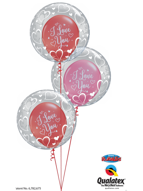 Valentinstag 3 Bubbles mit Ballon im Luftballon Geschenk mit Liebe