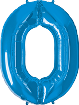 Folienballon große Zahl XXL. Farbe Blau. Helium. Größe 86cm