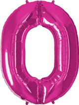 Folienballon große Zahl XXL. Farbe Pink. Helium. Größe 86cm