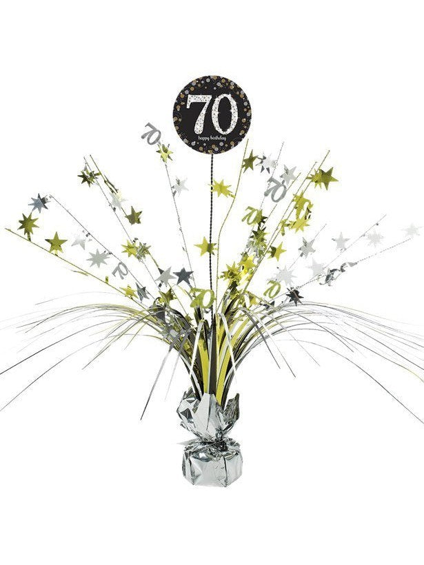 Tischgesteck Centrepiece Ballongewicht Geburtstag Farbe gold silber schwarz diverse Zahlen