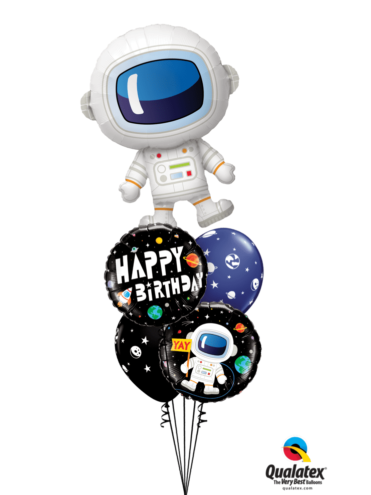 Ballonstrauß Helium Kindergeburtstag Astronaut Luftballone Party Raumfahrt