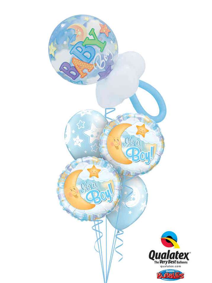 Ballonstrauß Helium Geburt Taufe Mädchen oder Junge