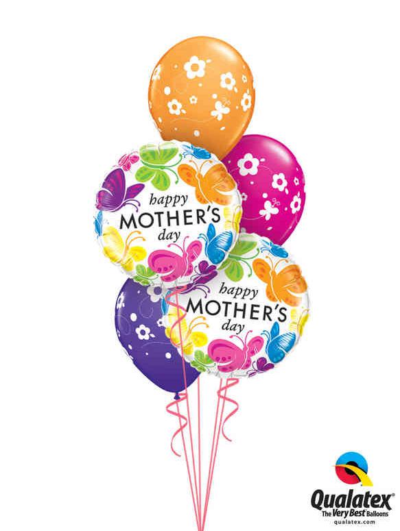 Ballonstrauß zum Muttertag mit verschiedenen Motiven