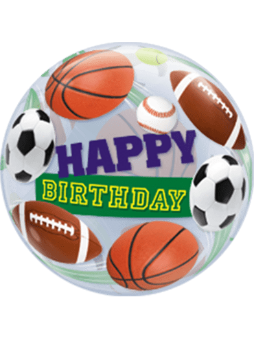 Bubble Luftballon Helium Geburtstag Happy Birthday Football NFL