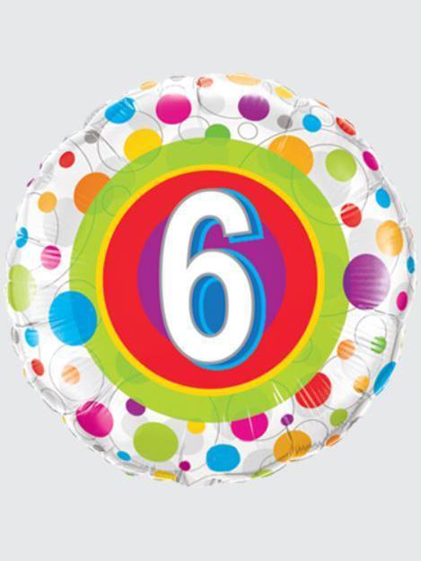 Folie rund Helium Ballon Geburtstag Zahl