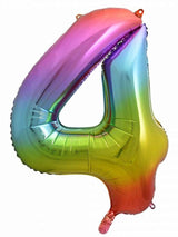 Folienballon große Zahl. Farbe Regenbogen. Helium. Größe 86cm