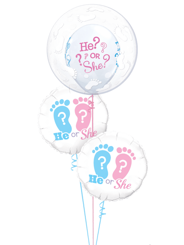 Geschlecht Junge oder Mädchen Ballone Gender Reveal Party Er oder Sie fliegende Helium Luftballone